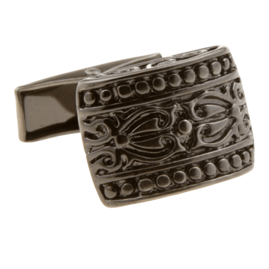 Black Curved Totem Cuff Links