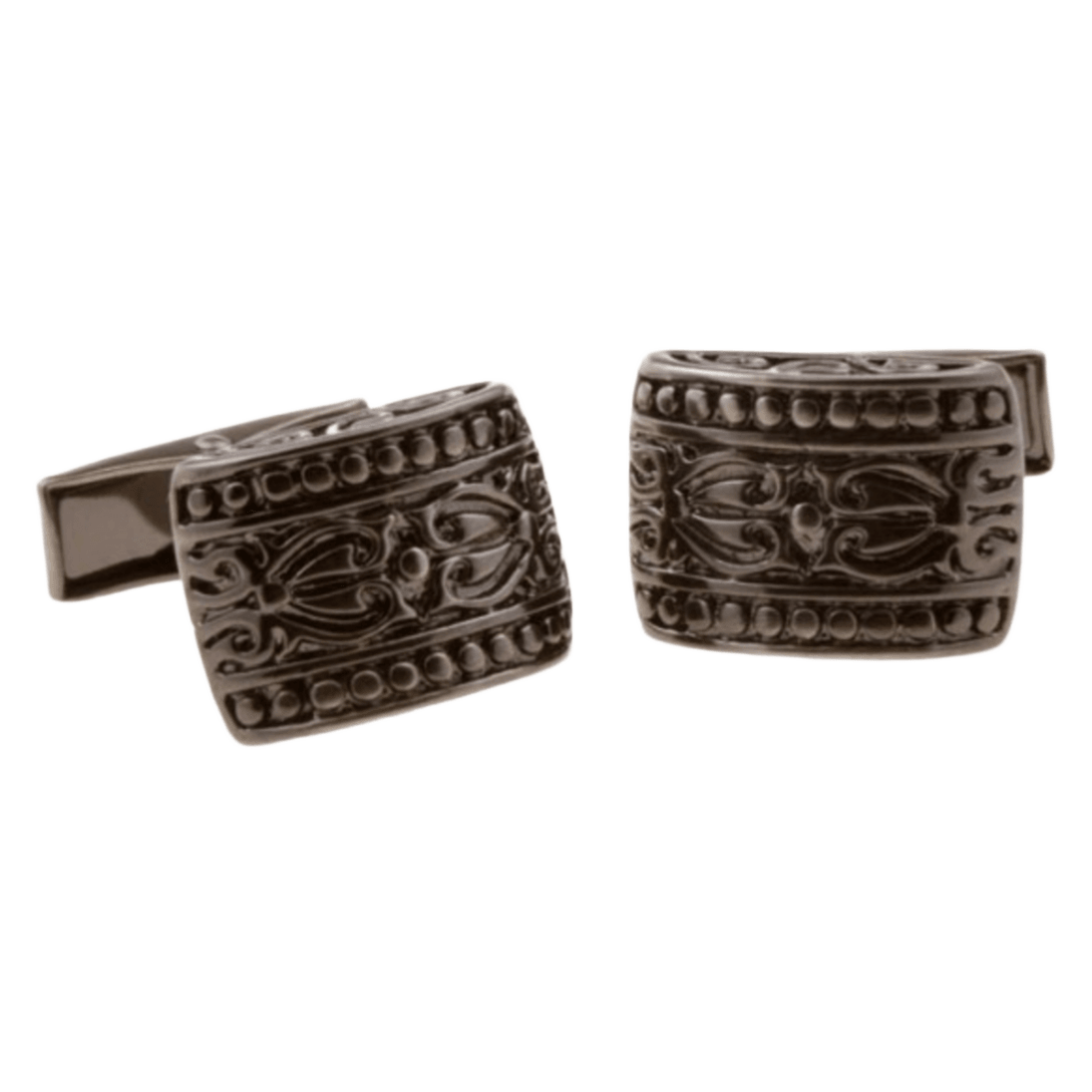 Black Curved Totem Cuff Links