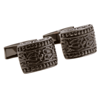 Black Curved Totem Cuff Links