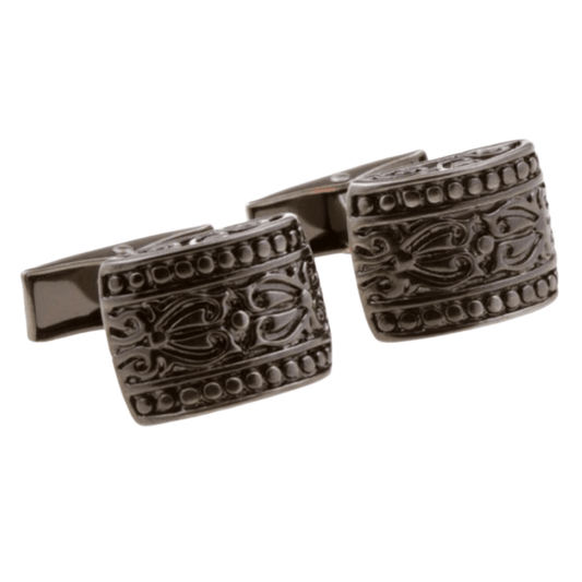 Black Curved Totem Cuff Links