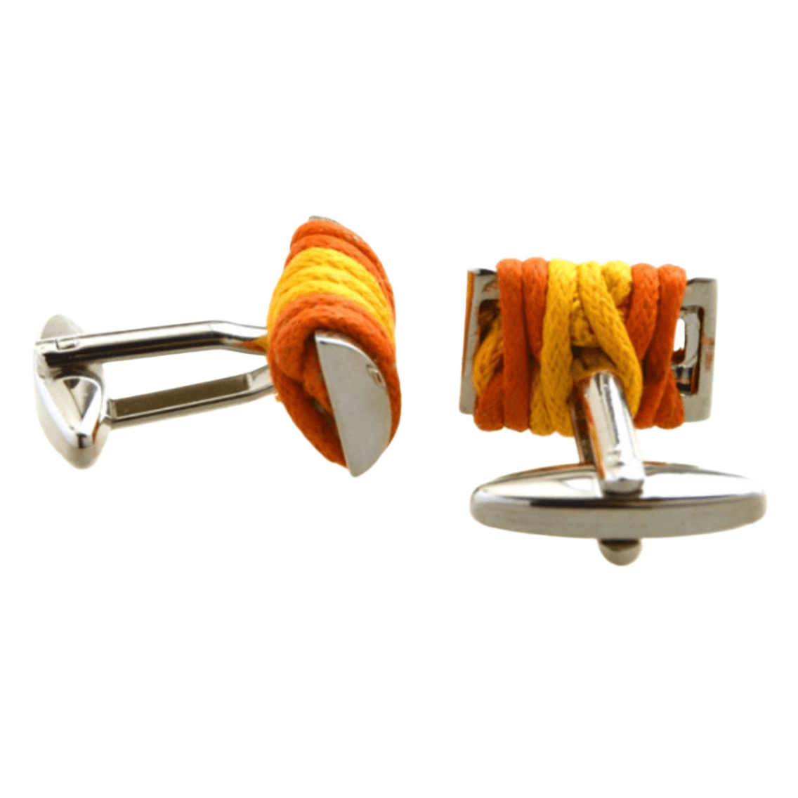 Silver/Orange/Gold Roped Cuff Links