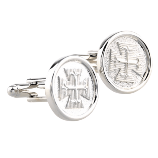 Silver Maltese Cross Cuff Links