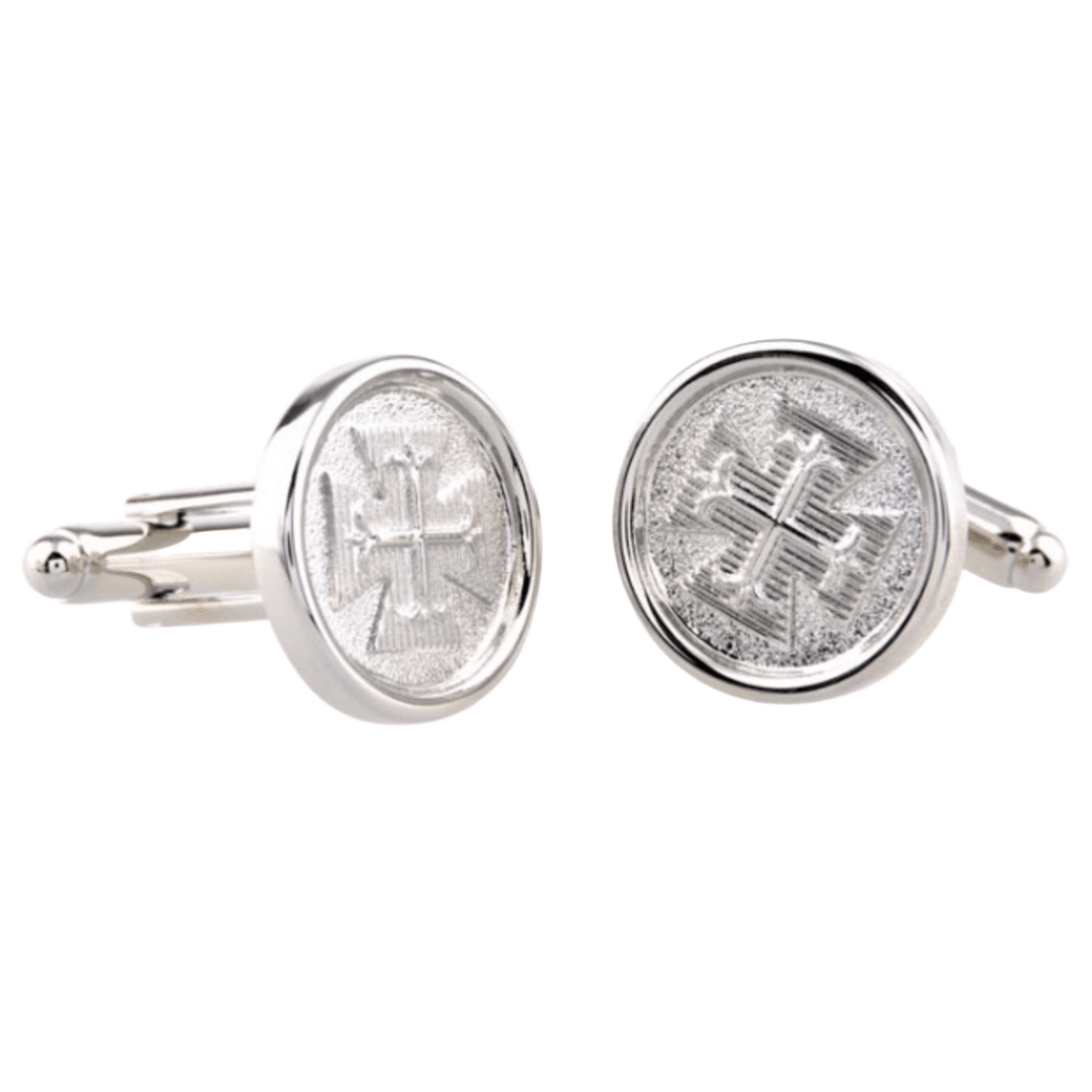 Silver Maltese Cross Cuff Links