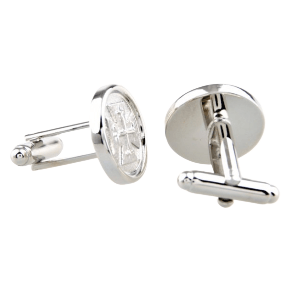 Silver Maltese Cross Cuff Links