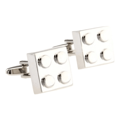 Silver Square Spot Cuff Links