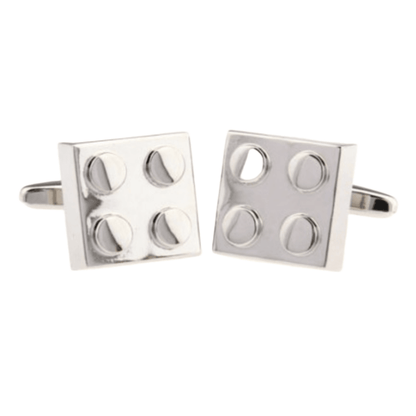 Silver Square Spot Cuff Links