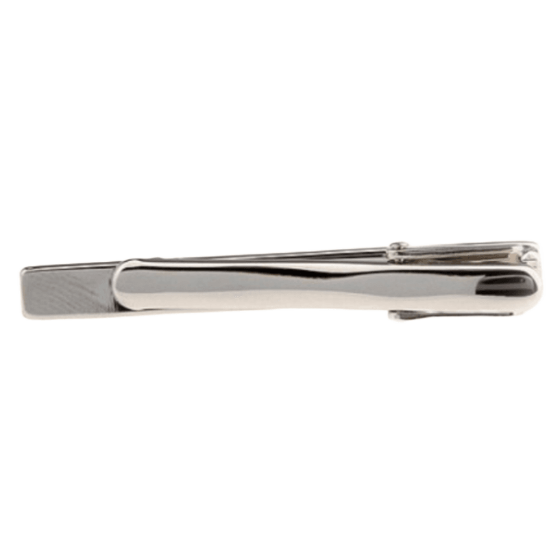 Silver Crystal Mens Tie Bar