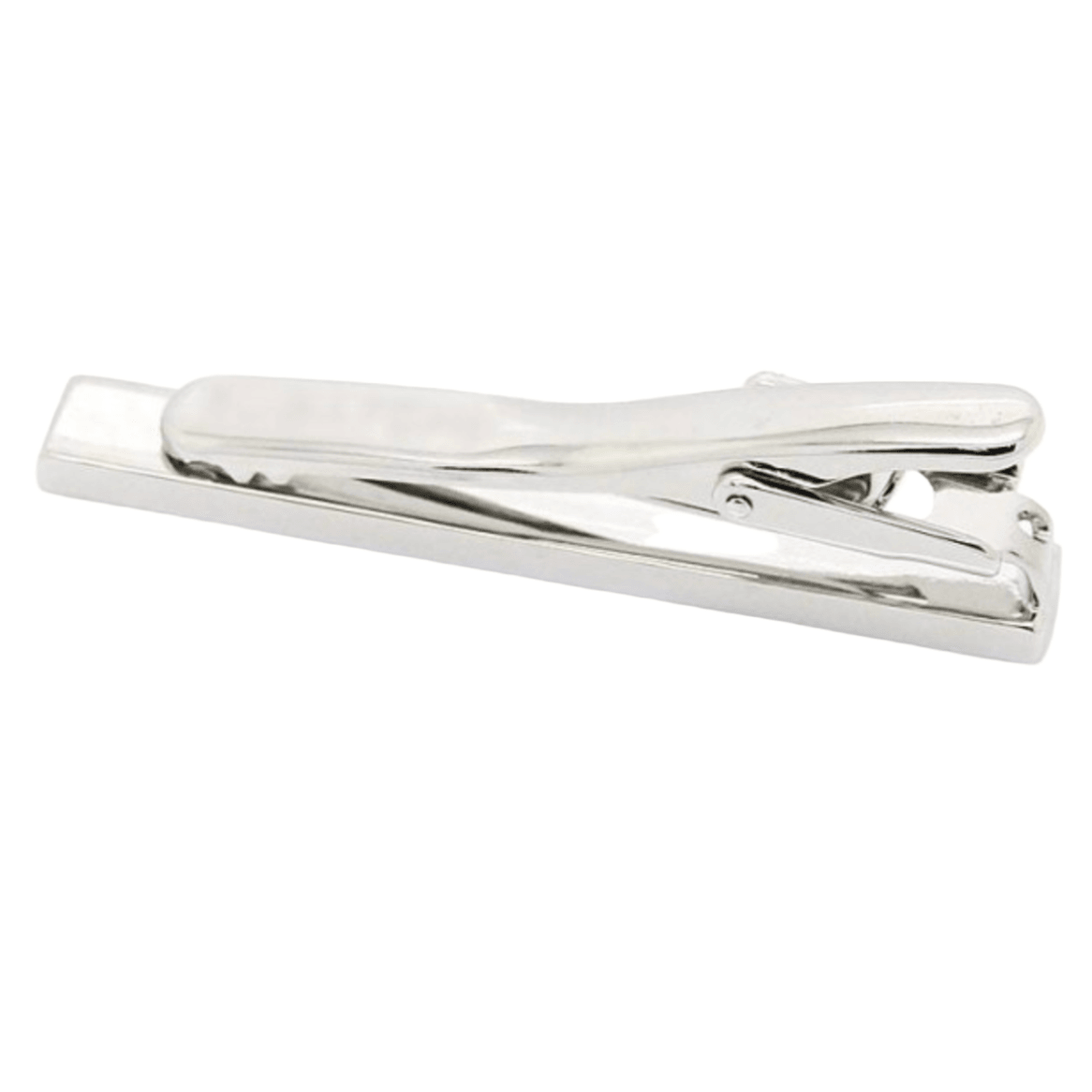 Silver/Red Mens Tie Bar