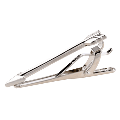 James Adelin Mens Silver Tie Clip with arrow design on the end
