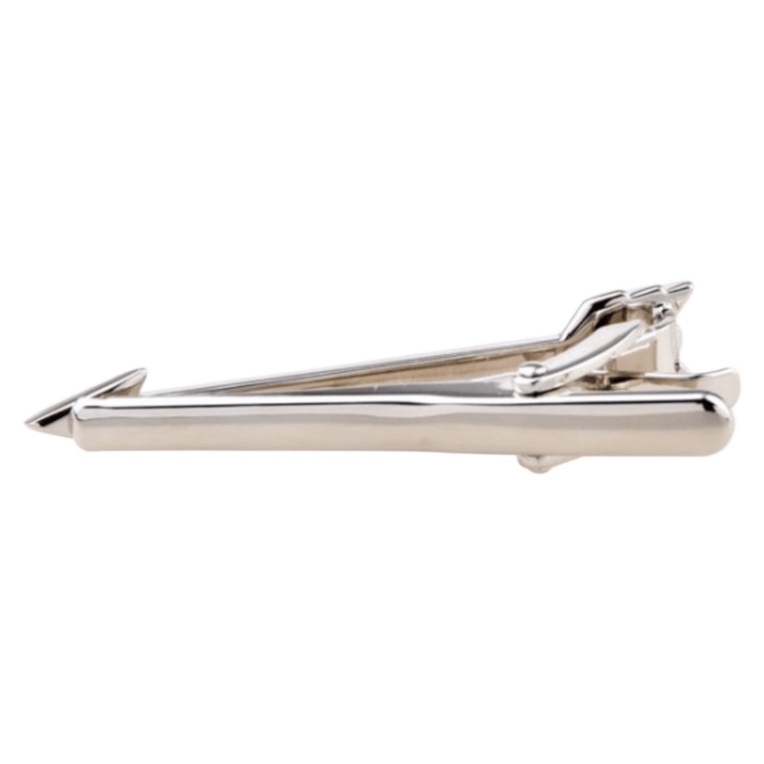 silver chrome finish mens tie clip