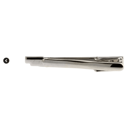 mens silver tie clip with square detail