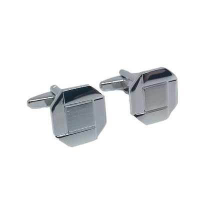 Silver Square Octagon Cuff Links