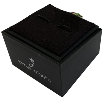 Black Curved Totem Cuff Links